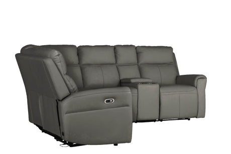 Russo Console Sectional (with usb charger) Ash