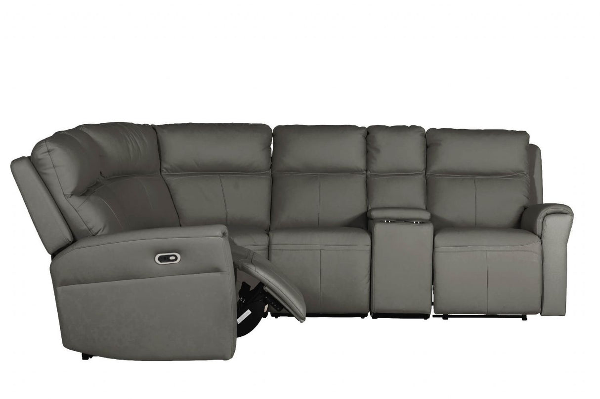 Russo Console Sectional (with usb charger) Ash