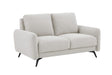 Oatmeal Woven Fabric 2 Seater Standard Back Sofa
