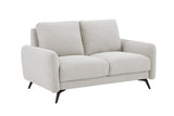 Oatmeal Woven Fabric 2 Seater Standard Back Sofa