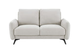 Oatmeal Woven Fabric 2 Seater Standard Back Sofa