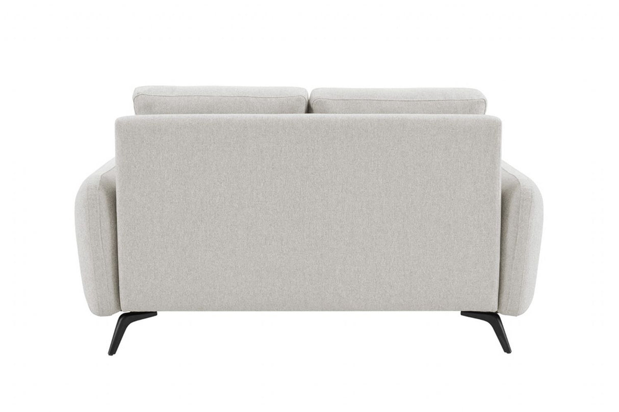 Oatmeal Woven Fabric 2 Seater Standard Back Sofa
