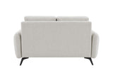 Oatmeal Woven Fabric 2 Seater Standard Back Sofa
