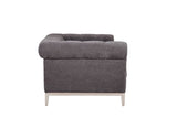 Dark Grey Fabric 2 Seater Chesterfield Sofa