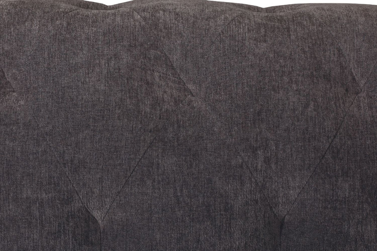 Dark Grey Fabric 2 Seater Chesterfield Sofa