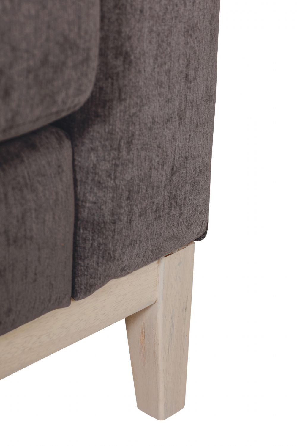 Dark Grey Fabric 2 Seater Chesterfield Sofa