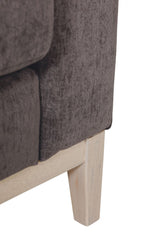 Dark Grey Fabric 2 Seater Chesterfield Sofa