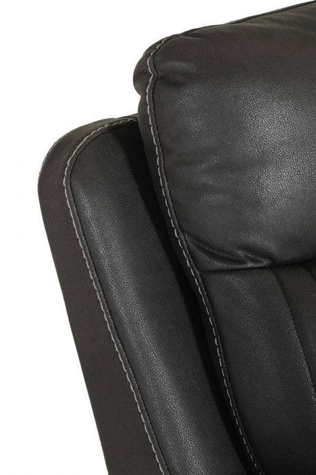 Dark Grey Fabric 2 Seater Manual Recliner Sofa