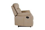 Light Brown Fabric 2 Seater Manual Recliner Sofa