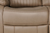 Light Brown Fabric 2 Seater Manual Recliner Sofa