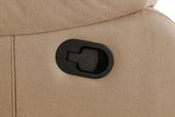 Light Brown Fabric 2 Seater Manual Recliner Sofa