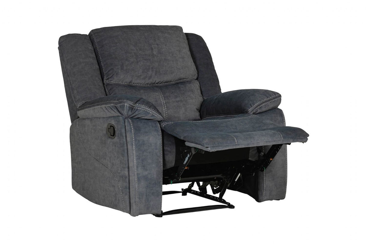 Klayton 1 Seater Manual Recliner Charcoal