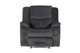Klayton 1 Seater Manual Recliner Charcoal