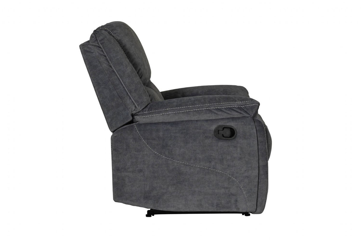 Klayton 1 Seater Manual Recliner Charcoal