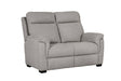 Grey Fabric 2 Seater Standard Back Sofa Cushioned Headrest
