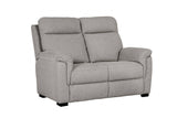 Grey Fabric 2 Seater Standard Back Sofa Cushioned Headrest