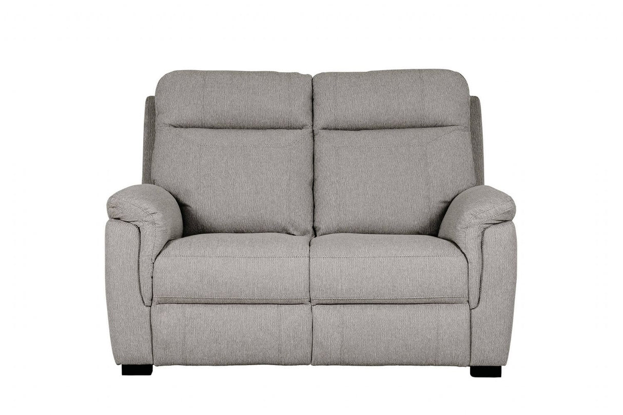 Grey Fabric 2 Seater Standard Back Sofa Cushioned Headrest