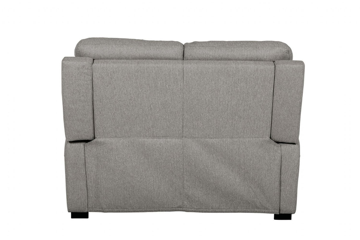 Grey Fabric 2 Seater Standard Back Sofa Cushioned Headrest