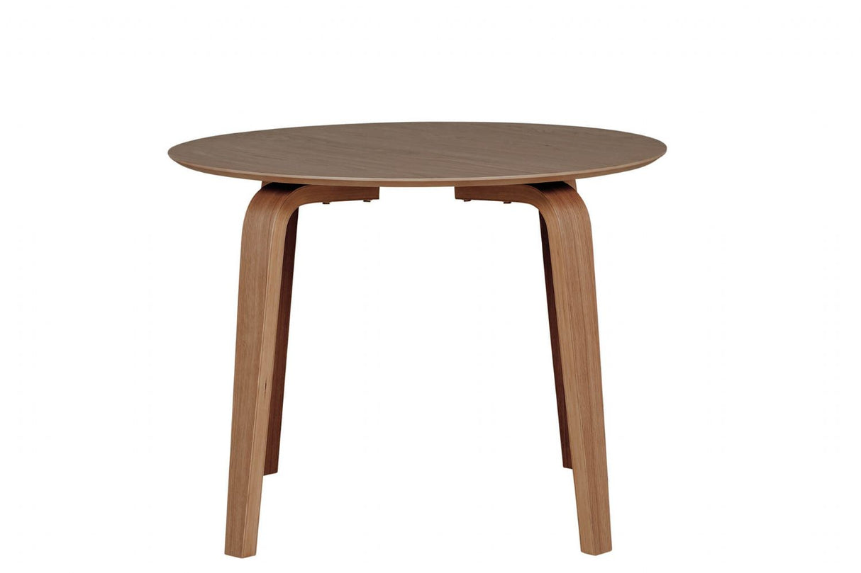 Brown Walnut Round Dining Table 100cm