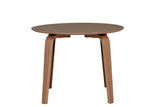 Brown Walnut Round Dining Table 100cm