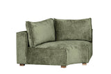 Green Fabric Scatter Back Modular Corner Sofa Section