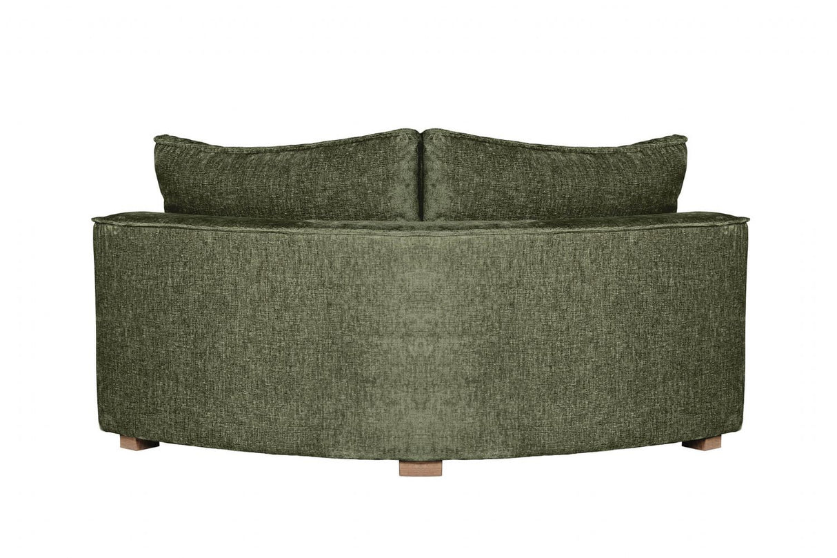 Green Fabric Scatter Back Modular Corner Sofa Section