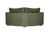 Green Fabric Scatter Back Modular Corner Sofa Section