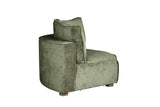 Green Fabric Scatter Back Modular Corner Sofa Section