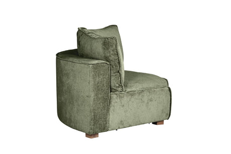 Green Fabric Scatter Back Modular Corner Sofa Section