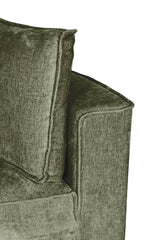 Green Fabric Scatter Back Modular Corner Sofa Section