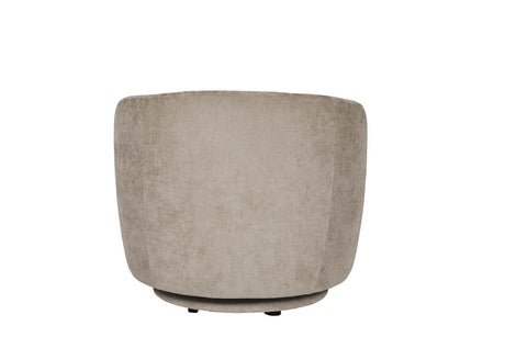 Natural Chenille Fabric Swivel Accent Chair