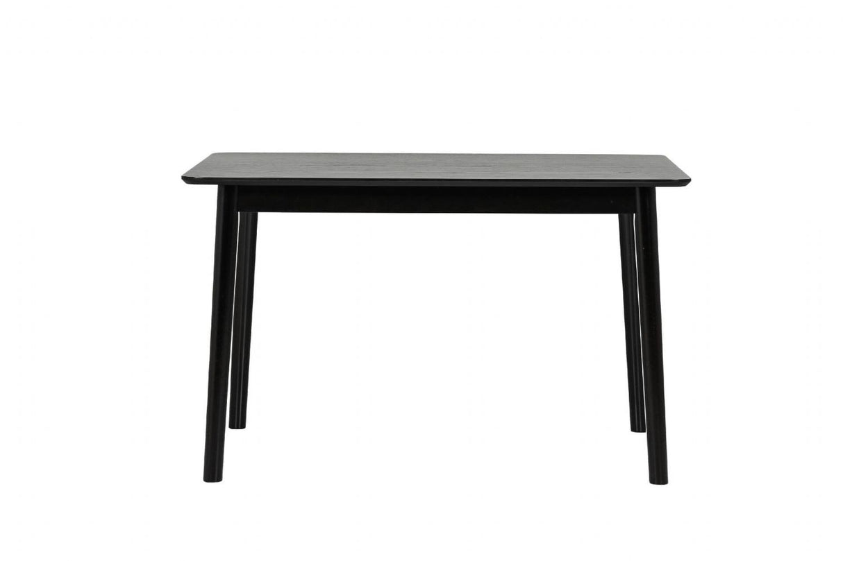 Black Wood Small Rectangular Dining Table 120cm