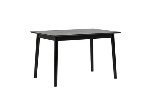 Black Wood Small Rectangular Dining Table 120cm
