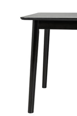 Black Wood Small Rectangular Dining Table 120cm