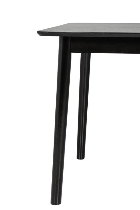Black Wood Small Rectangular Dining Table 120cm