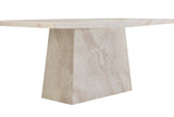 Taupe Marble Gloss Finish Rectangular Coffee Table
