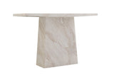 Taupe Marble Gloss Finish Rectangular Console Hall Table