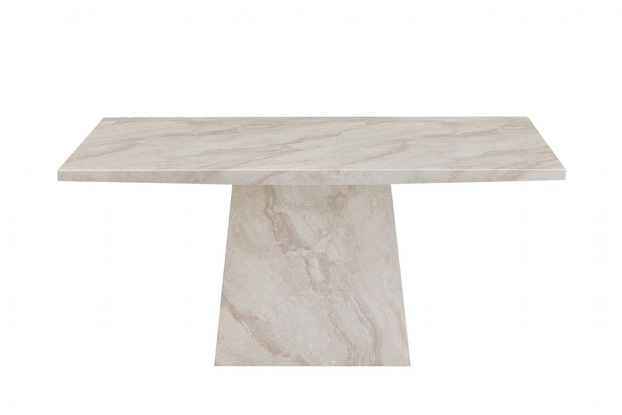 Taupe Cream Marble Dining Table 160 x 90cm