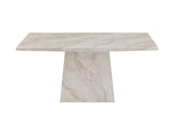 Taupe Cream Marble Dining Table 160 x 90cm