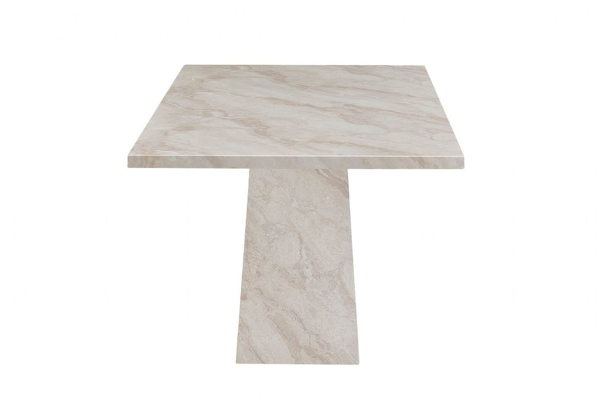 Taupe Cream Marble Dining Table 160 x 90cm