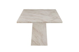 Taupe Marble Gloss Top 2m Large Rectangular Dining Table