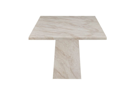 Taupe Marble Gloss Top 2m Large Rectangular Dining Table