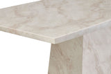Taupe Marble Gloss Top 2m Large Rectangular Dining Table