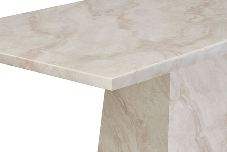 Taupe Marble Gloss Top 2m Large Rectangular Dining Table