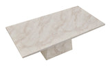 Taupe Marble Gloss Top 2m Large Rectangular Dining Table