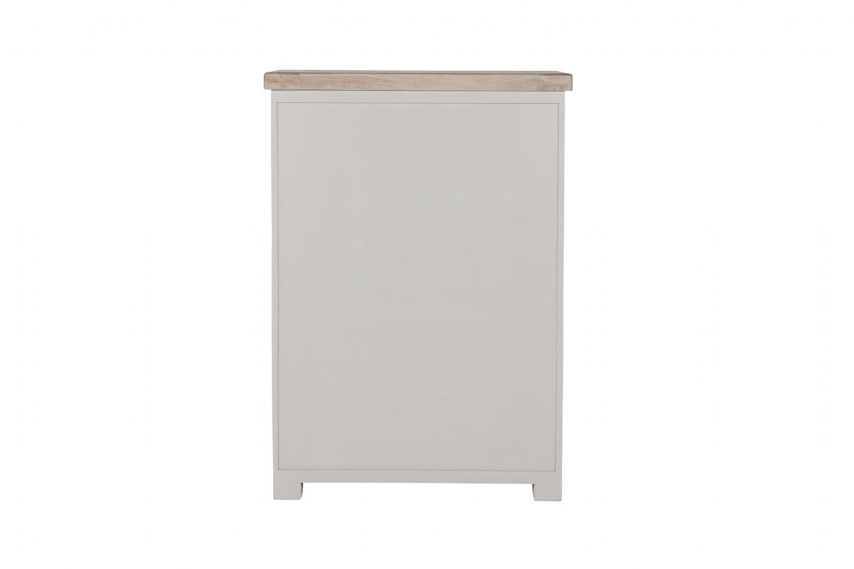 Taupe Pine Tall 3 Over 4 Chest of Drawers Oak Top
