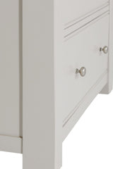 Taupe Pine Tall 3 Over 4 Chest of Drawers Oak Top