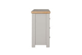 Taupe Dressing Chest of 6 Drawers Oak Top