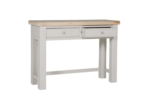 Taupe Wooden 2 Drawer Dressing Table Desk Oak Top