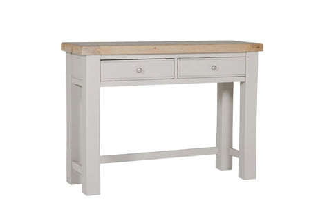 Taupe Wooden 2 Drawer Dressing Table Desk Oak Top